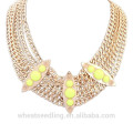 New design chunky gold stainless steel statement necklace